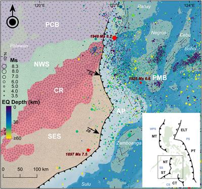 Frontal wedge variations and controls of submarine landslides in the Negros–Sulu Trench System, Philippines